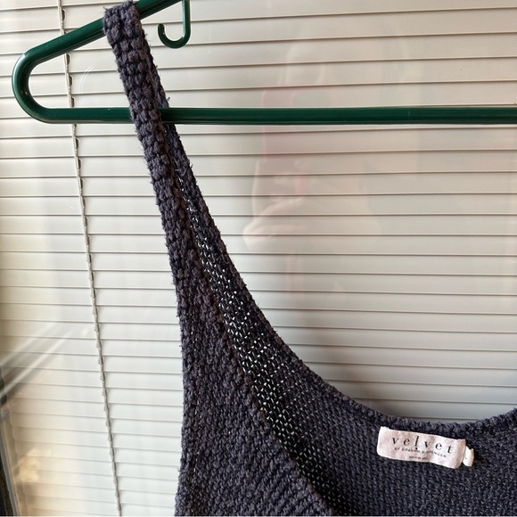 Velvet by graham and Spencer size large navy blue skinny strap dress tunic beach - Picture 5 of 7